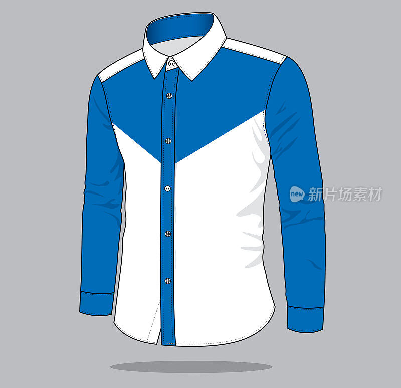 Uniform Shirt Design Vector (Blue /White)